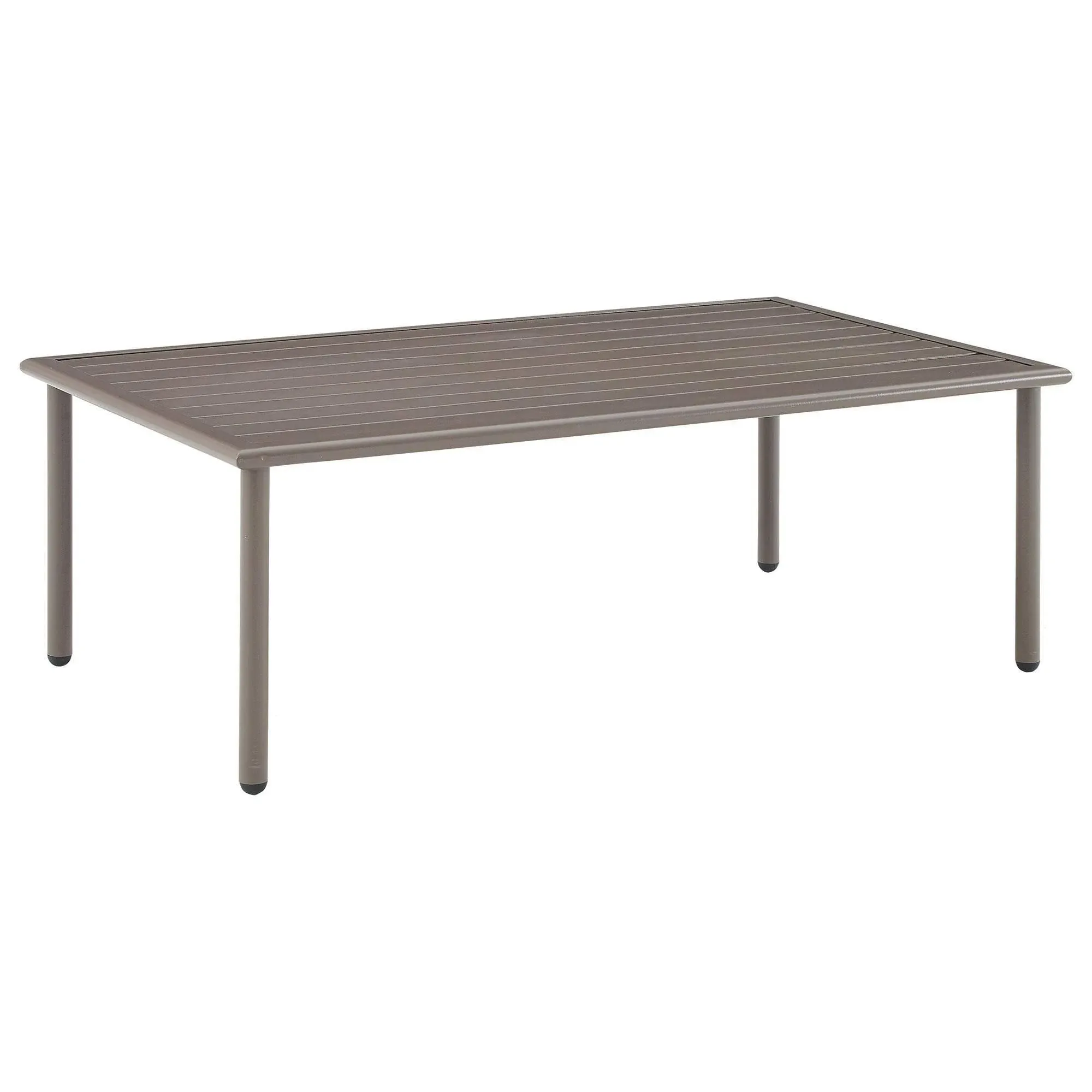 Crosley Furniture Cali Bay Weather Resistant Metal Outdoor Coffee Table for Patio, Deck, Porch, Light Brown