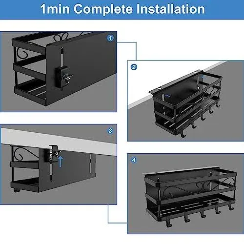 Grill Caddy | GDNEASE Blackstone Grilling Accessories | Removable BBQ Caddy for 28"/36" Blackstone Spatula Tool Holder | Blackstone Caddy for Griddle | Griddle Caddy Tool-Free & Easy to Install