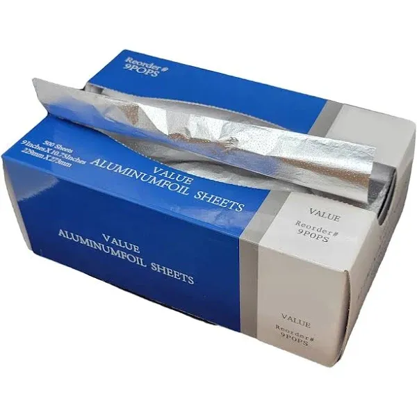 Foil Sheets, Aluminum Foil, Pop Up Dispenser for Food Safe, Hair Color Applicati