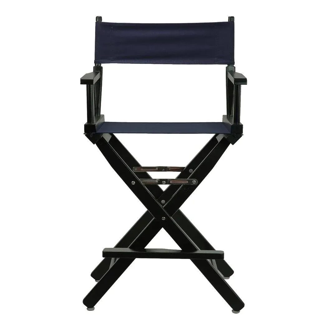 Casual Home 24&#034; Director&#039;S Chair Black Frame-With Navy Canvas, Counter Height