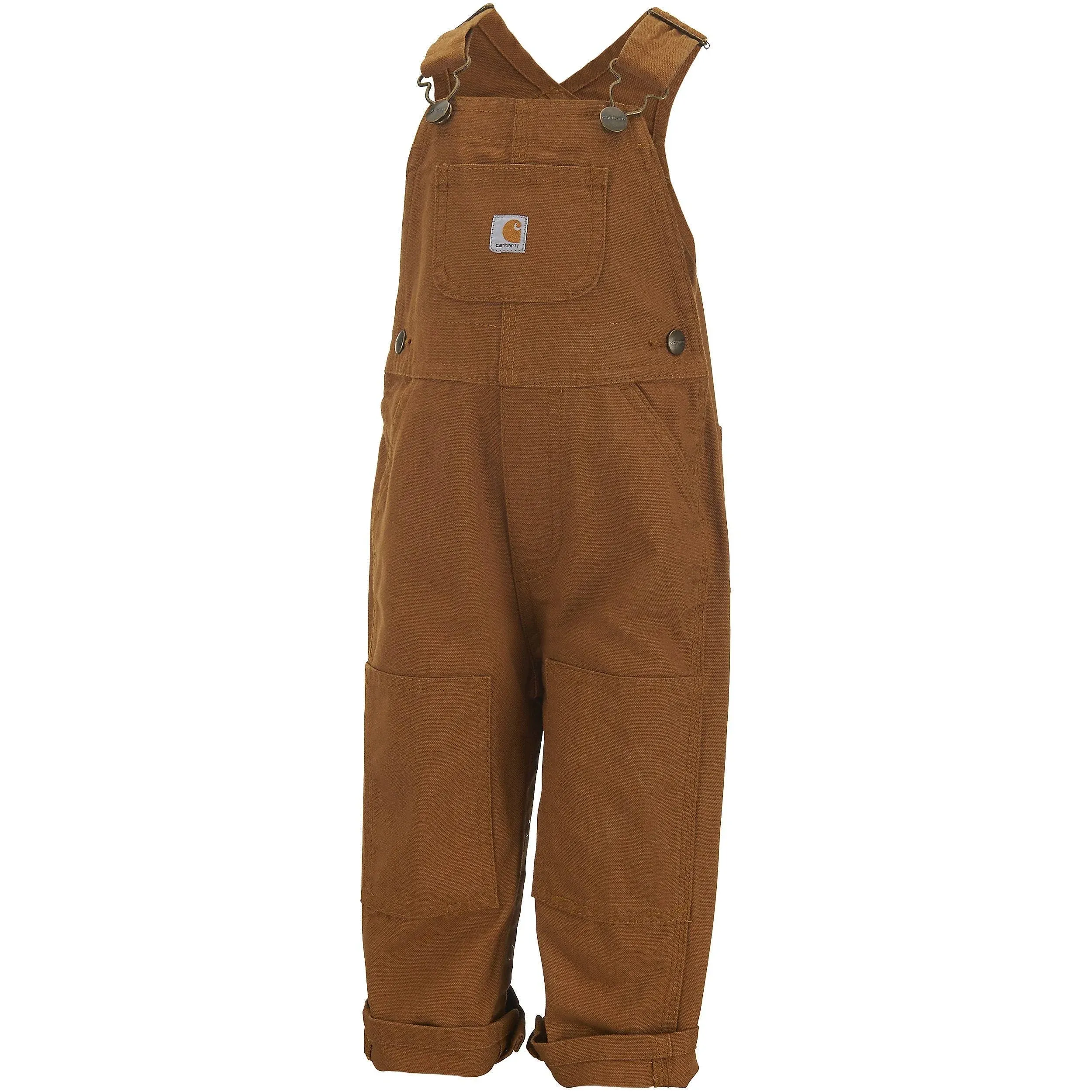 NWT Carhartt Bib Overalls Toddler 18M Month Brown Canvas Double Knee OX8609-B