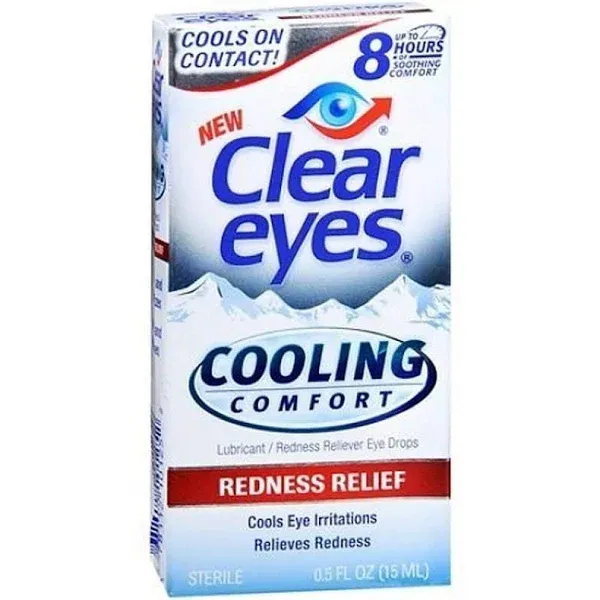 Clear Eyes Cooling Comfort Relief Eye Drops, 0.5 Fl Oz