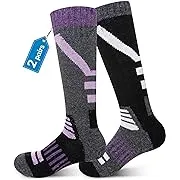 Kids Ski Socks Merino Wool Winter Warm Thermal Hiking Snowboarding Knee High Hea