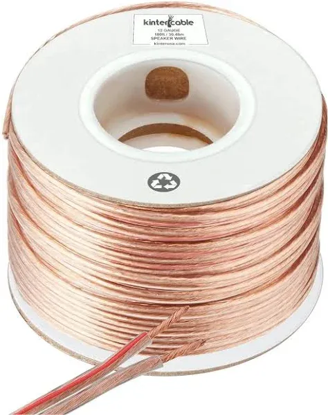 Cable 100Ft 12-Gauge Audio Stereo Speaker Wire 30.48 Meters 2 Conductor