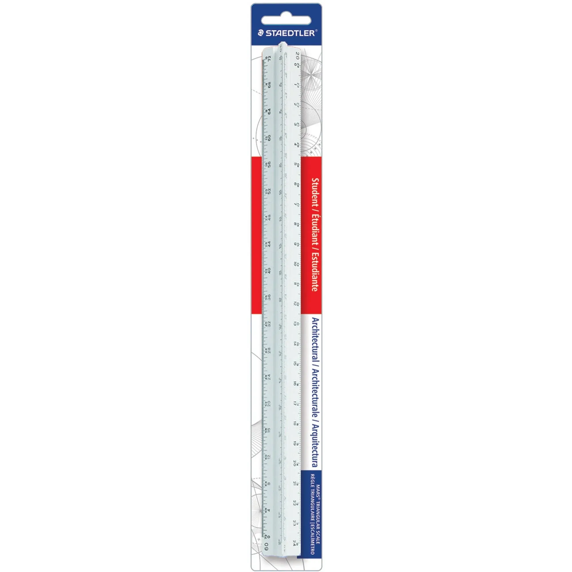 Staedtler Mars 12&#034; Architect Triangular Scale (987 19-31BK) 274746