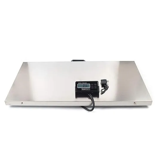 Wuzstar 1100Lbs Pet Scale Digital Livestock Vet Scale Shipping Scale Pig Scale Dog Weight Scale Stainless Steel Large Platform