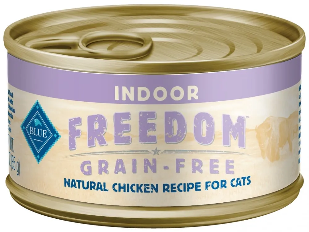 Blue Buffalo Freedom Grain-Free Indoor Adult Cat Food, Chicken Recipe 5.5 oz Can