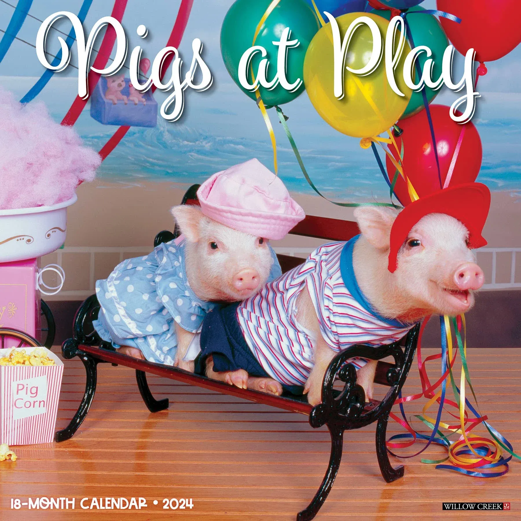 Willow Creek Press Pigs at Play 2025 Wall Calendar