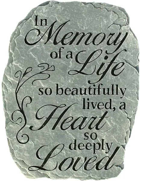 Carson garden stone in memory of stone. New in box 10.5 x 8