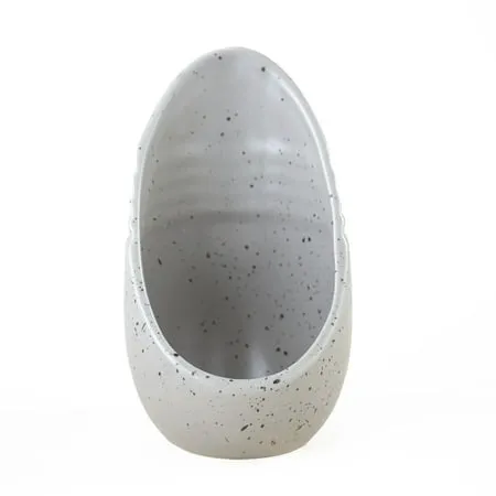 Speckled Earthenware Spoon Rest for Kitchen Stoves and Countertops - Gray