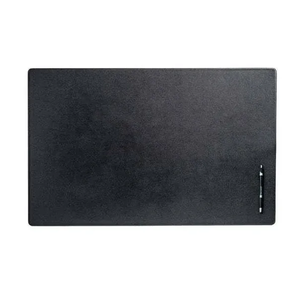 Black Leather 30" x 19" Desk Mat without Rails