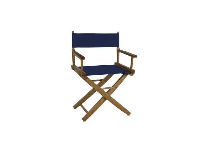 Extra-Wide Premium 30" Directors Chair Natural Frame w/ Navy Color Cover - Casual Home 206-30/032-10