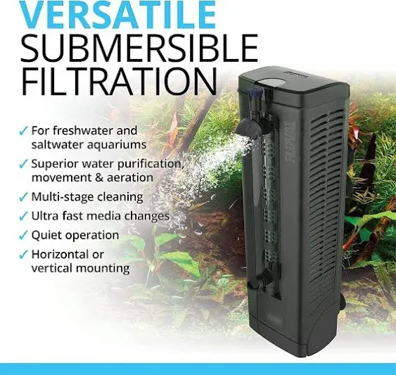 Fluval U4 Underwater Filter, Freshwater and Saltwater Aquarium Filter, A480