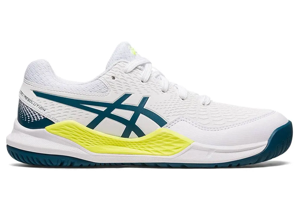 ASICS GEL-Resolution 9 Junior White/Restful Teal 4.5 Medium