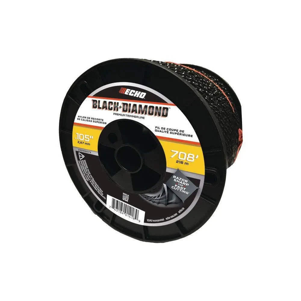 Echo 330105073 .105" 3lb Black Diamond Trimmer Line 708'