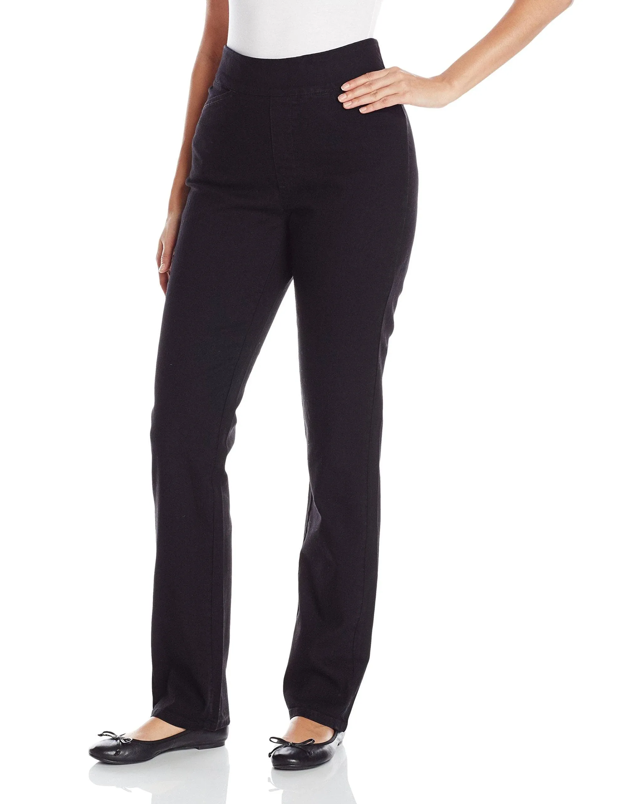 Chic Classic Collection Women's Easy-Fit Elastic-Waist Pant