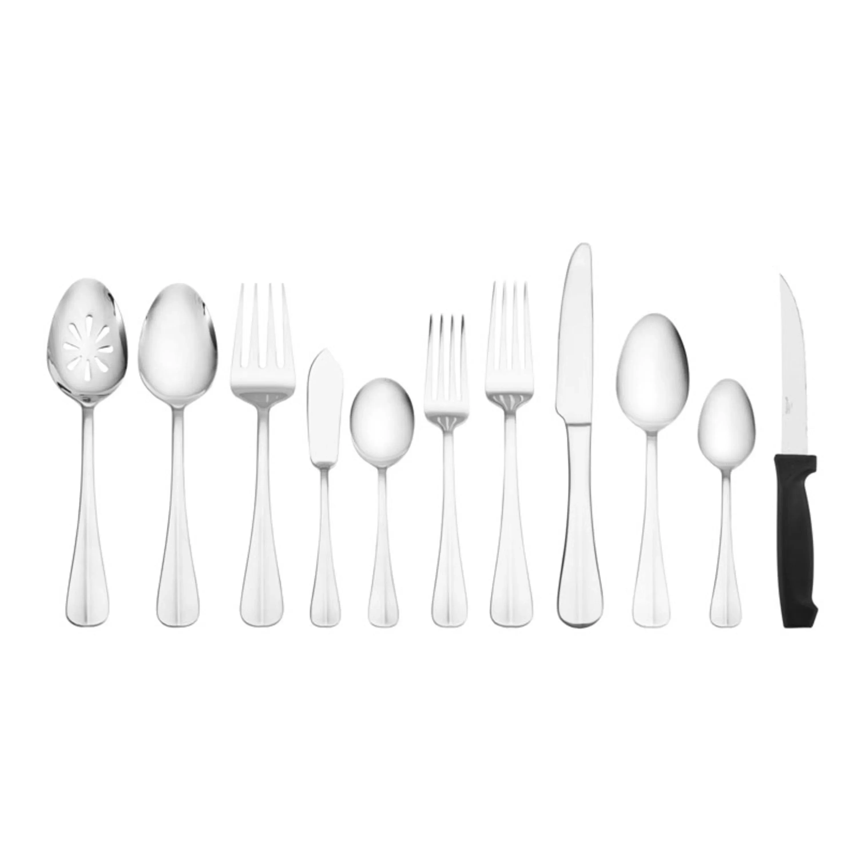 International Silver Simplicity 53-Piece Stainless Steel Flatware Set with Se...