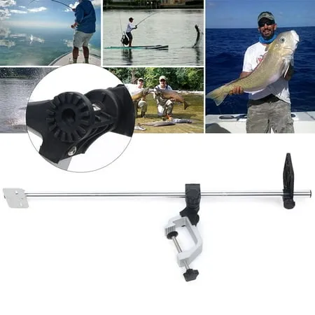 YIYIBYUS Universal Portable Transducer Bracket Telescopic Fishfinder Mount Bracket 360° Adjust Rotating