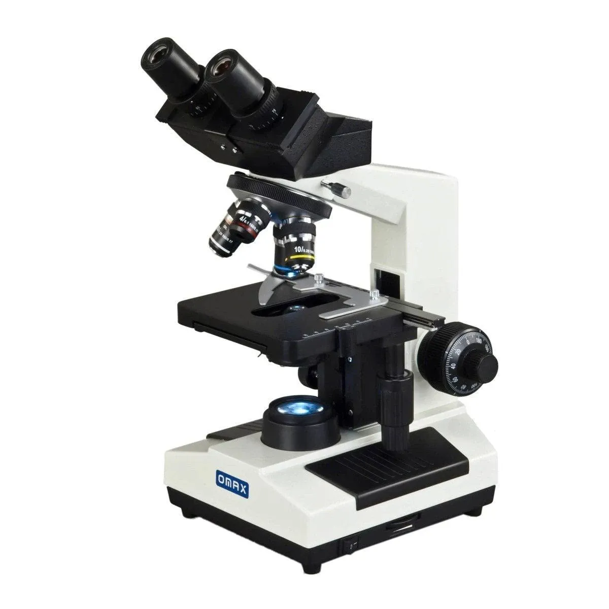 OMAX - MD827S30L Built-in 3MP Camera 40X-2000X Digital Biological Compound Binocular LED Light Microscope with Double Layer Mechanical Stage Oil Immersion NA1.25 Condenser