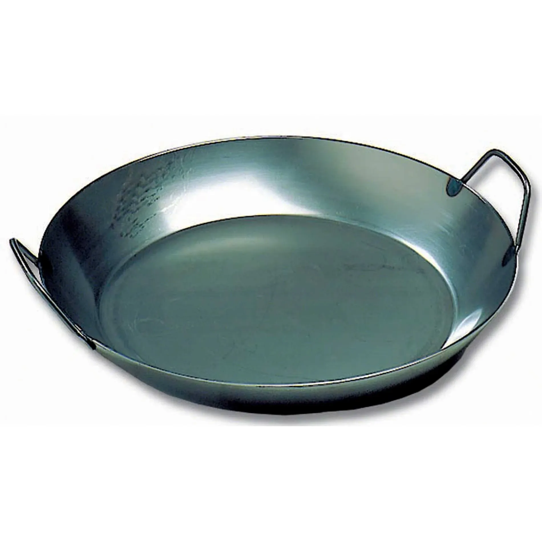 Matfer Bourgeat 062051 Black Steel Paella Pan, 14 1/8" Diameter