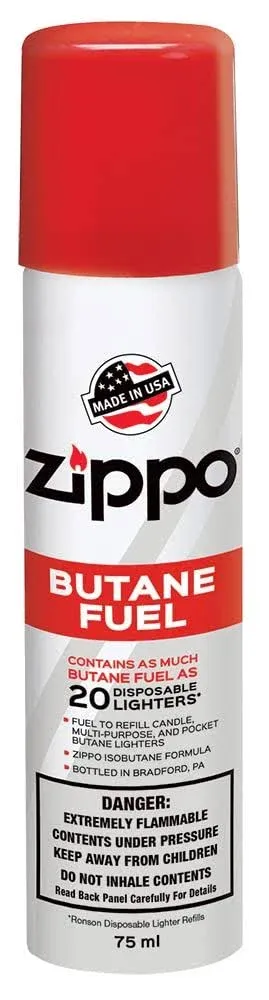 Zippo Butane Fuel 75 Milliliter / 2.5 Ounces (2 Pack)