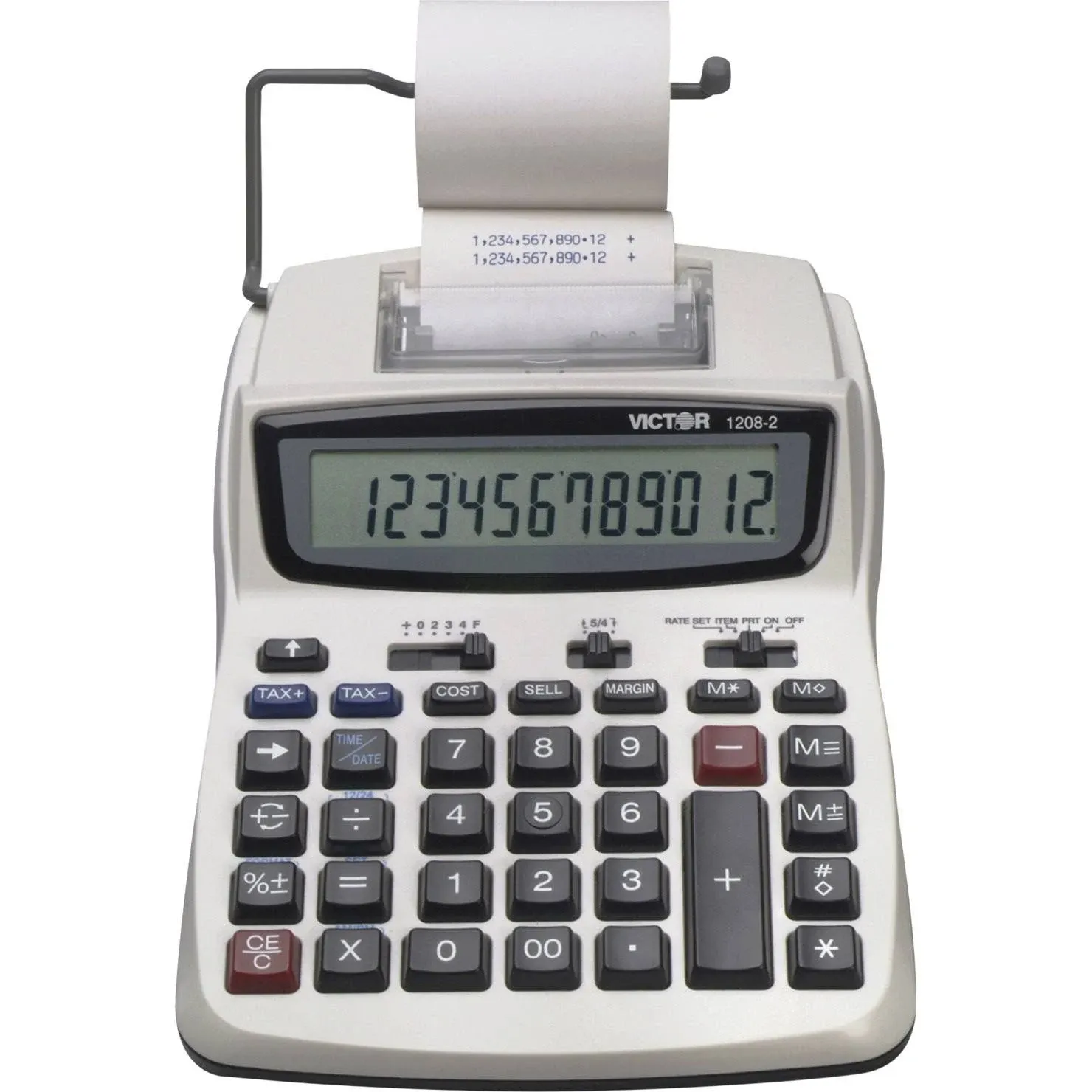 Victor 1208-2 Two-Color Compact Printing Calculator