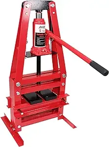 Dragway Tools 6-Ton Benchtop Hydraulic A-Frame Shop Press with Press Plates