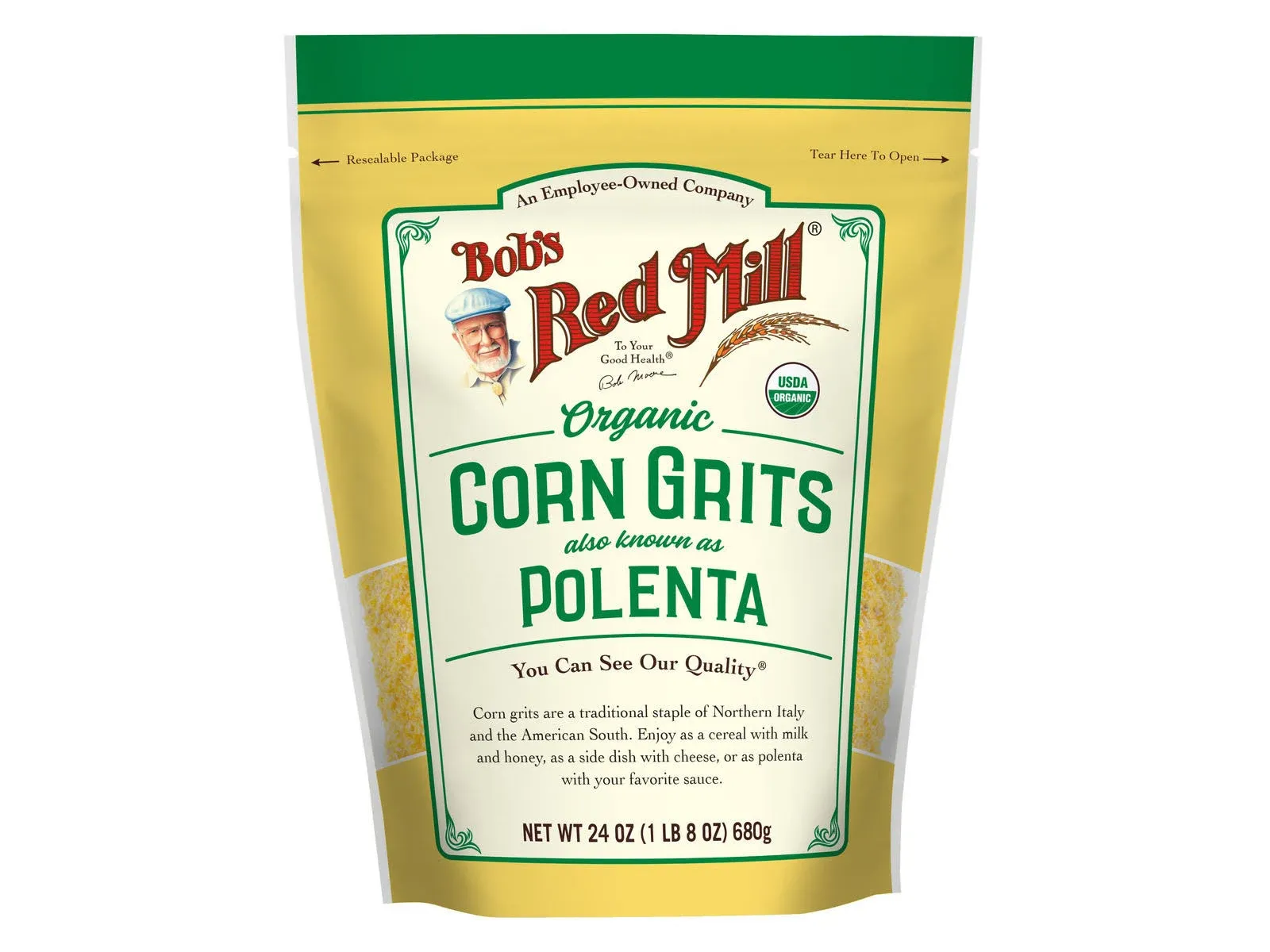 Bobs Red Mill Corn Grits, Yellow - 24 oz