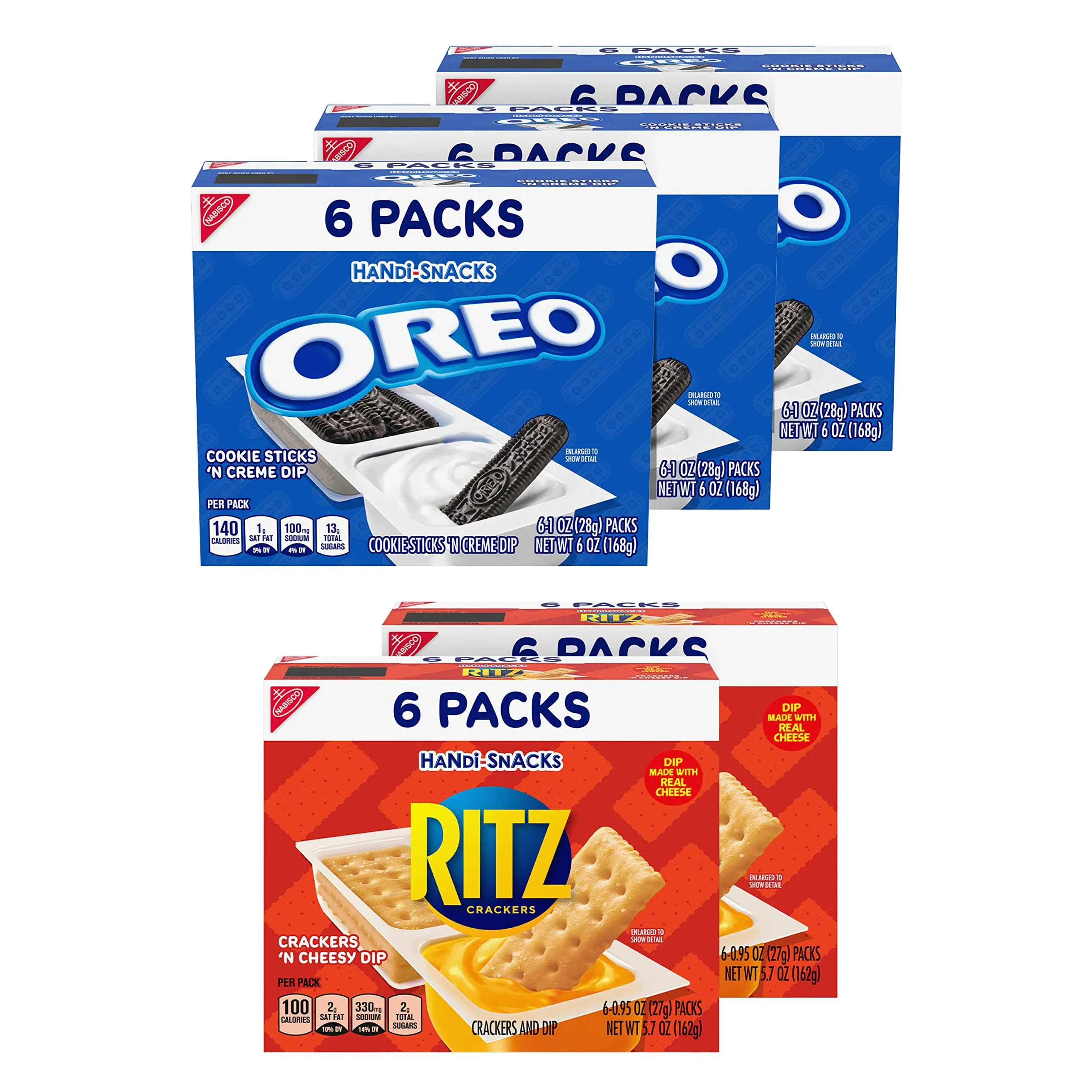 Handi-Snacks Oreo & Ritz Variety Pack, 30 Snack Packs (Assortment May Vary)