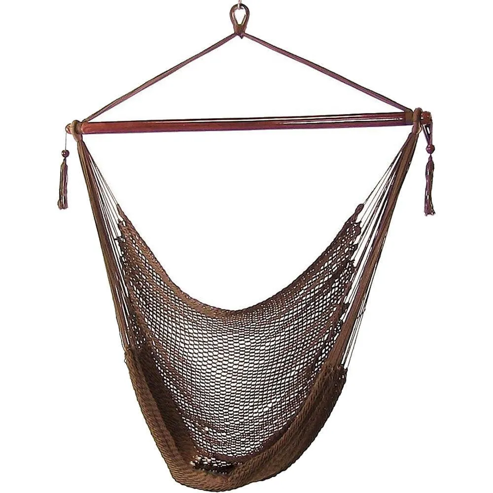 Ultimate Patio Extra Large Hanging Caribbean Hammock Chair - Mocha : BBQGuys