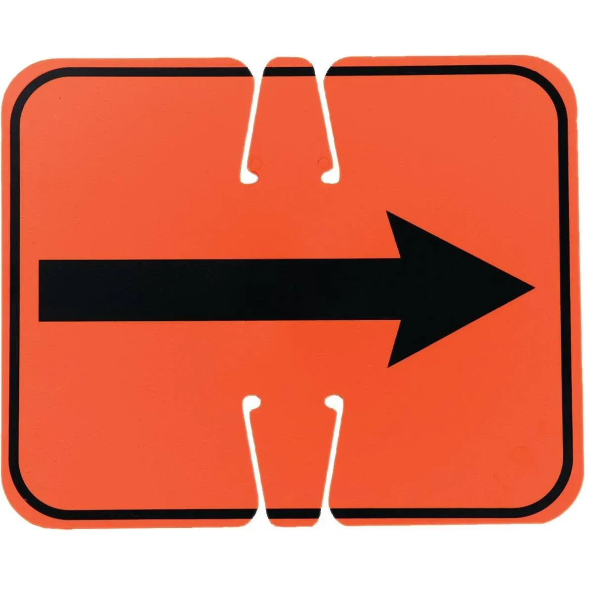 Cortina 03-550-2WA Traffic Cone Sign, Orange/Black, Rev Arrow