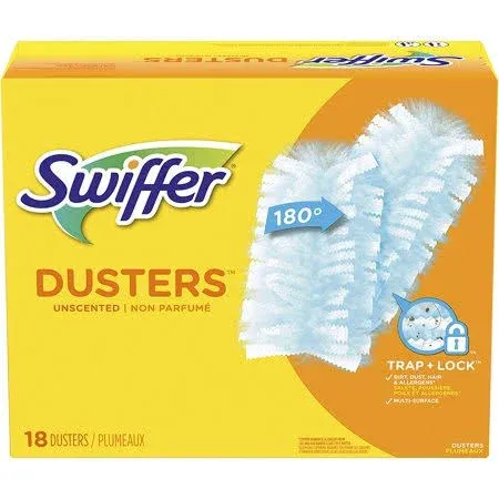 Swiffer 180 Dusters, Ceiling Fan Duster, Multi Surface Refills with Gain Scent, 18 Count