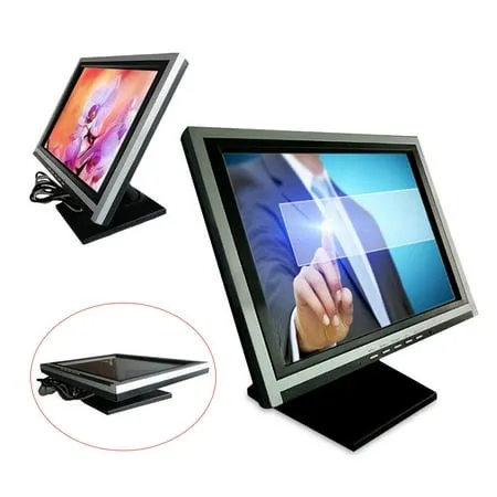 15” LCD Touch Monitor - TFT-LED Touchscreen Monitor Touch Screen Monitor for Restaurant Effective Retail Bar VGA POS HD Multi Touch Monitor