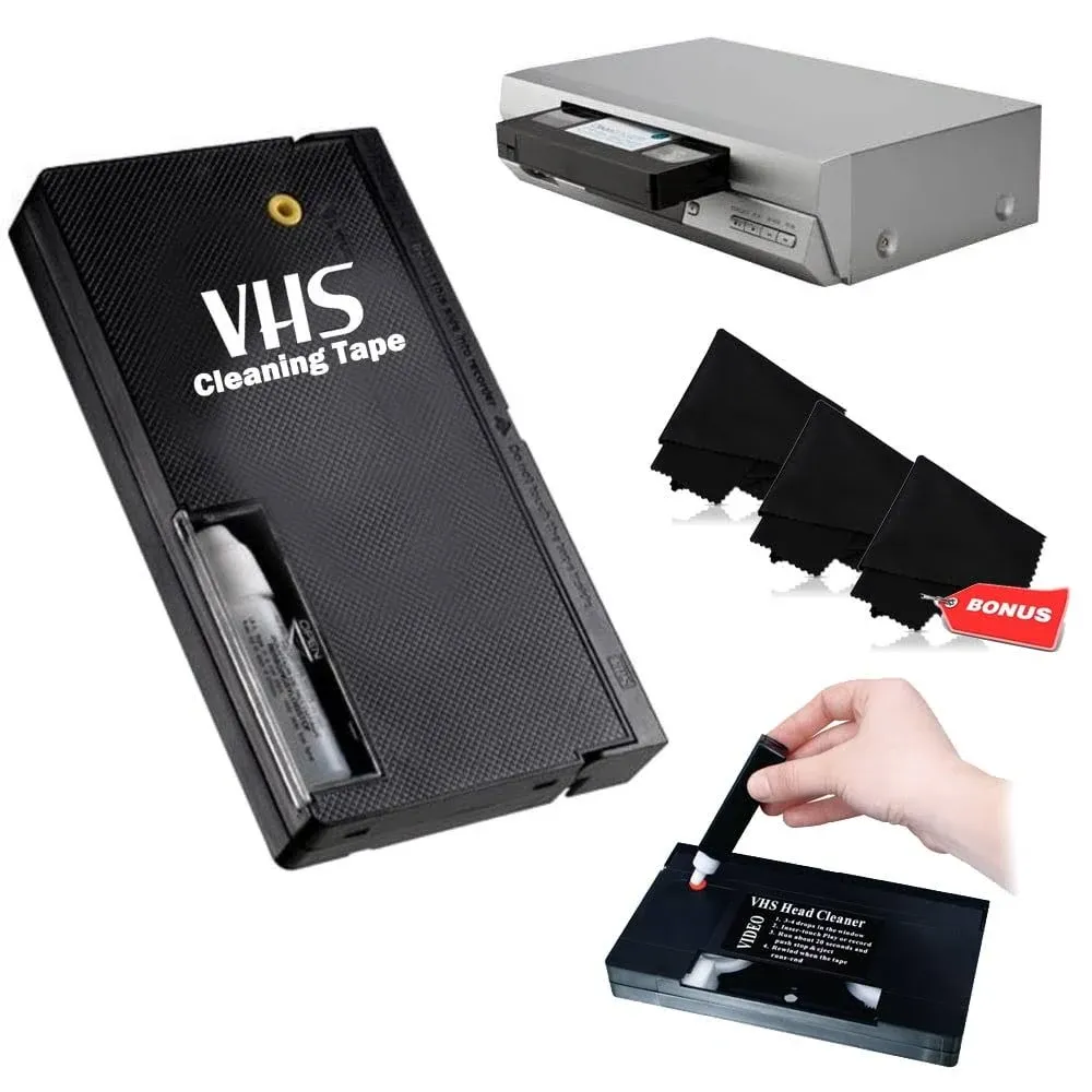 VHS VCR Wet Video Head Cleaner 3x VCC MicroFiber