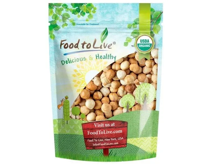 Organic Roasted Blanched Hazelnuts, 5 Pounds - by Food to Live