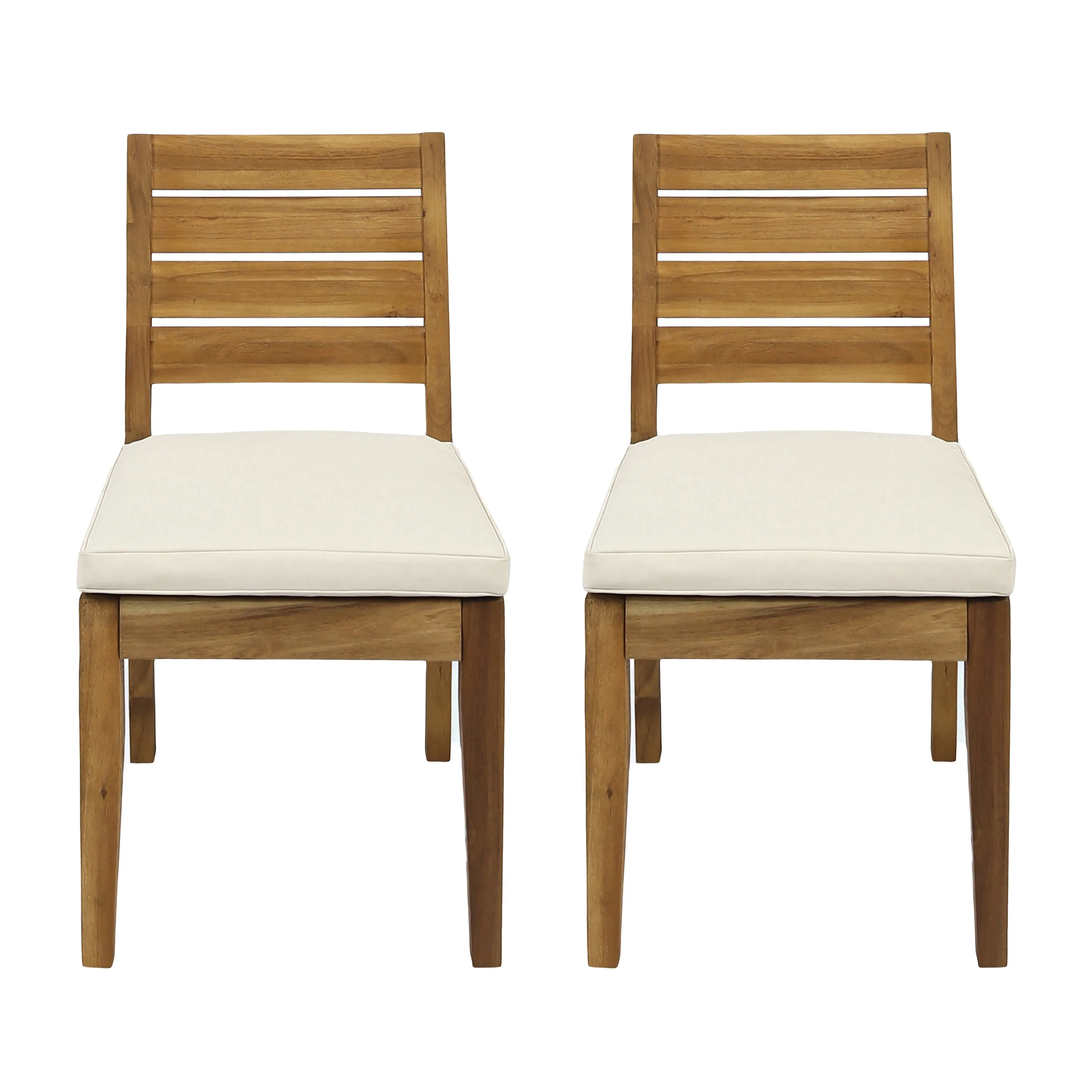 Nestor Acacia Wood Outdoor Dining Chair with Cushions (Set of 2) by Christopher Knight Home