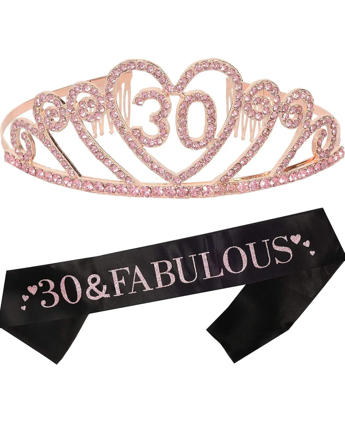 Meant2tobe 30th Birthday Tiara and Sash