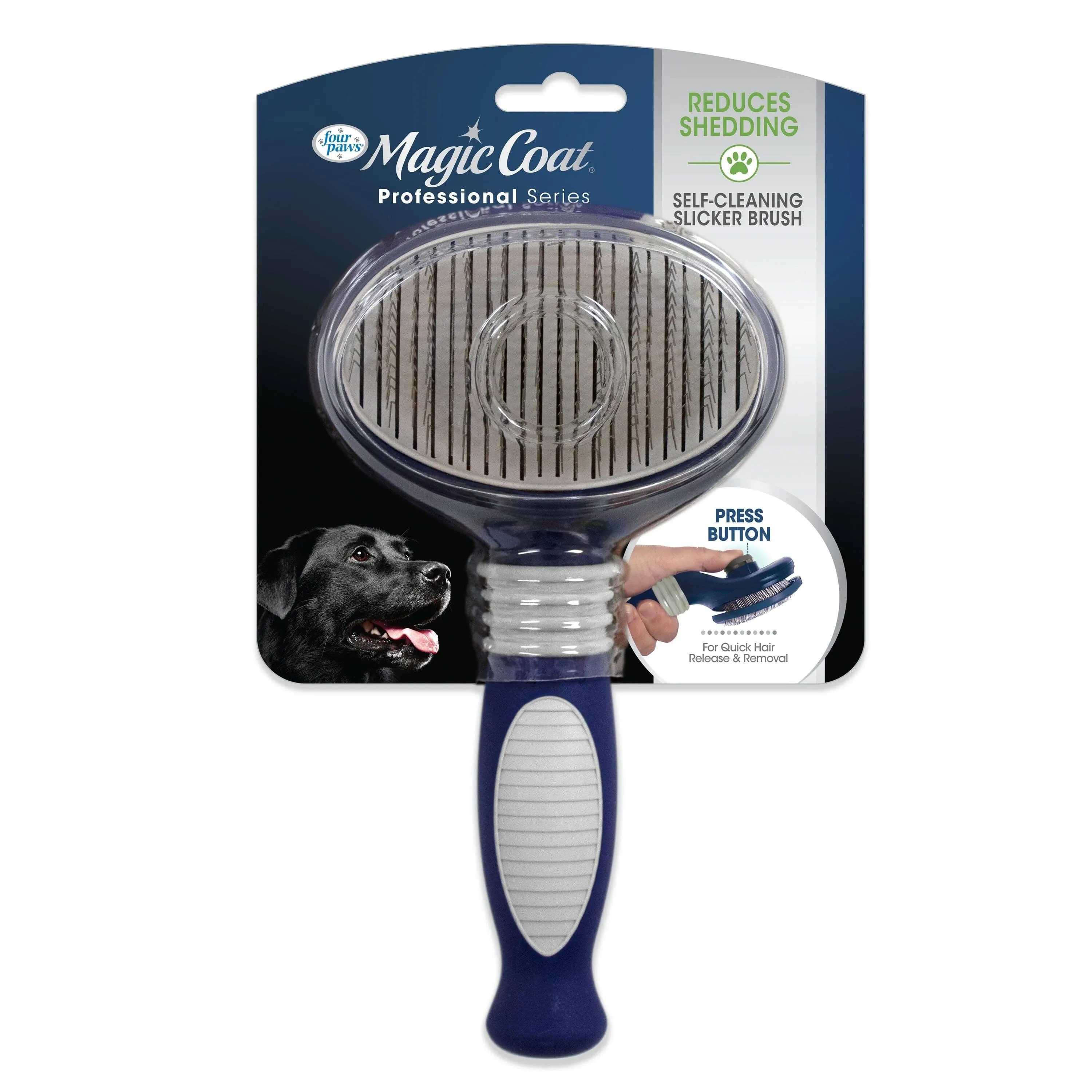 Four Paws Magic Coat Professional Series Pet Self-Cleaning Slicker Brush