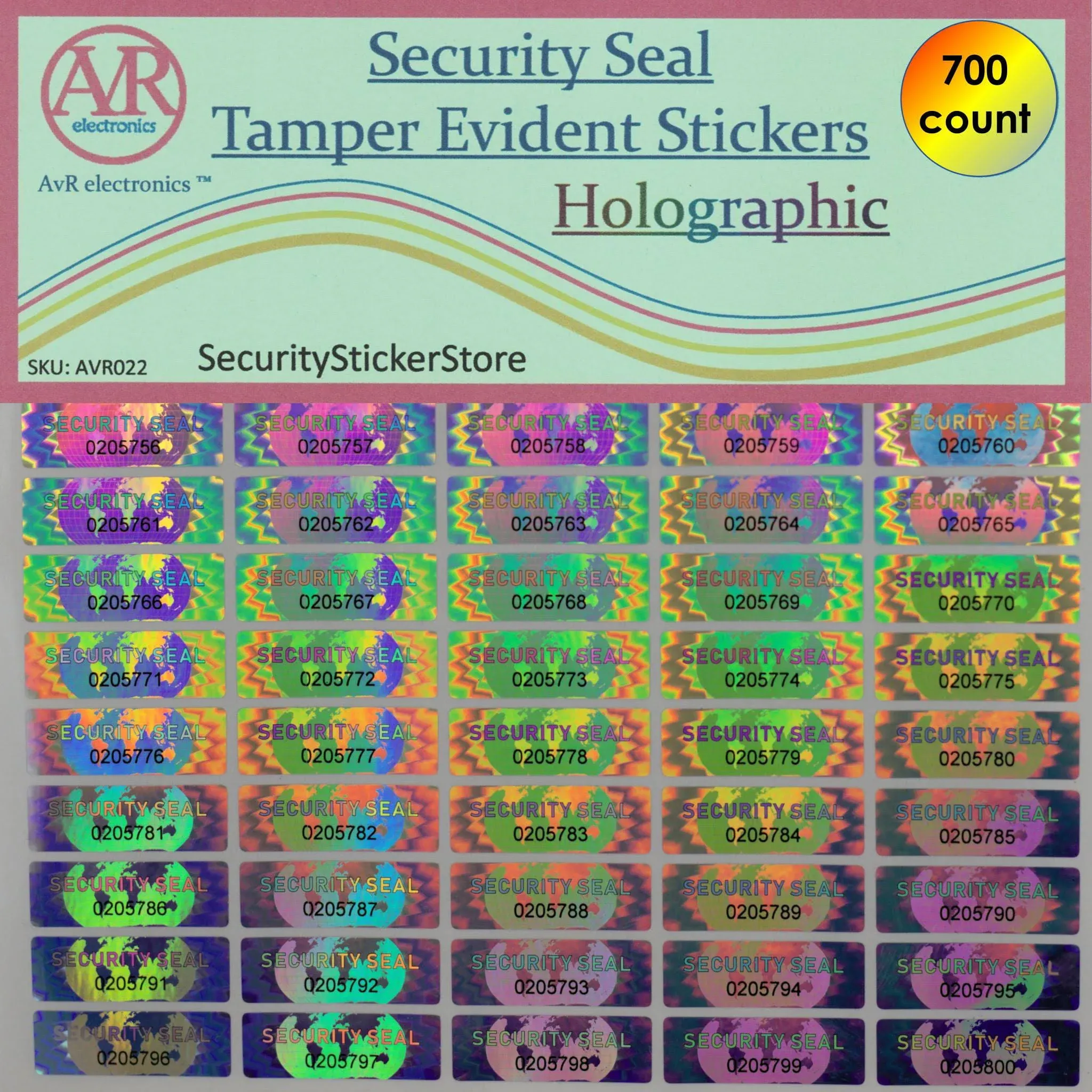 AVR Electronics: Tamper Proof Stickers, Tamper Evident stickers. Security Seal ...