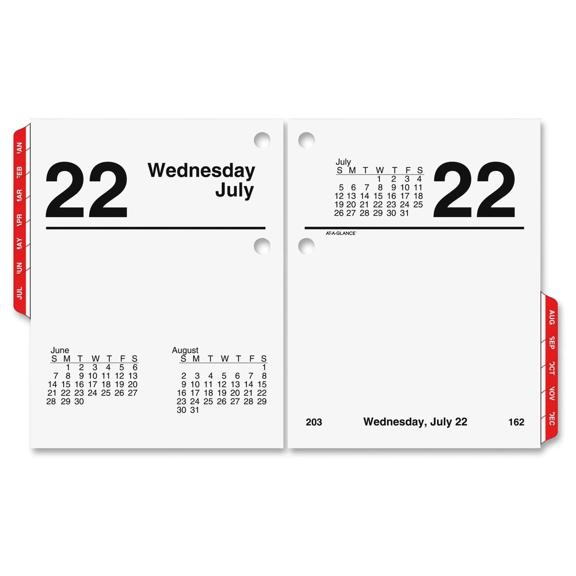 AT-A-GLANCE Desk Calendar Refill,Daily,3x3-3/4,Whit AAGE91950