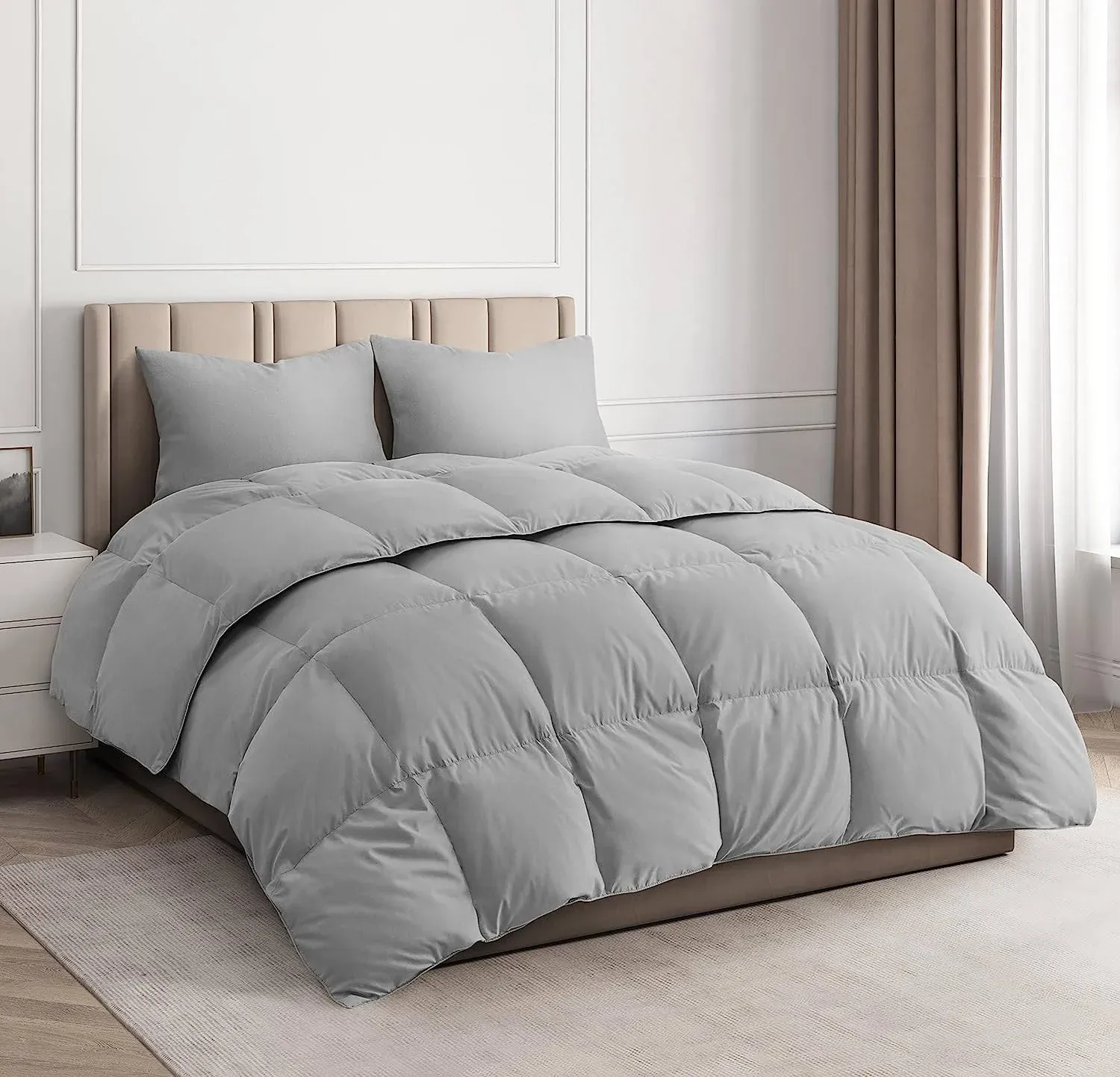 CGK Linens Goose Down Alternative Comforter - King - Light Gray