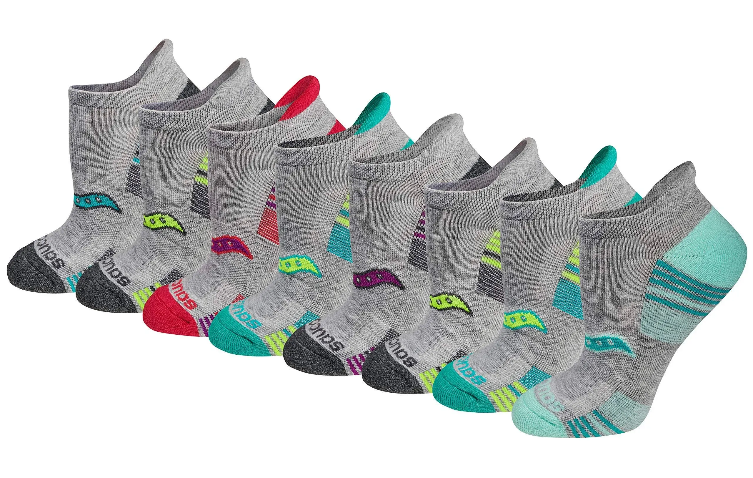 Women&#039;s Performance Heel Tab Athletic Socks (8 Pairs) Size 5-10 (Grey Assorted)