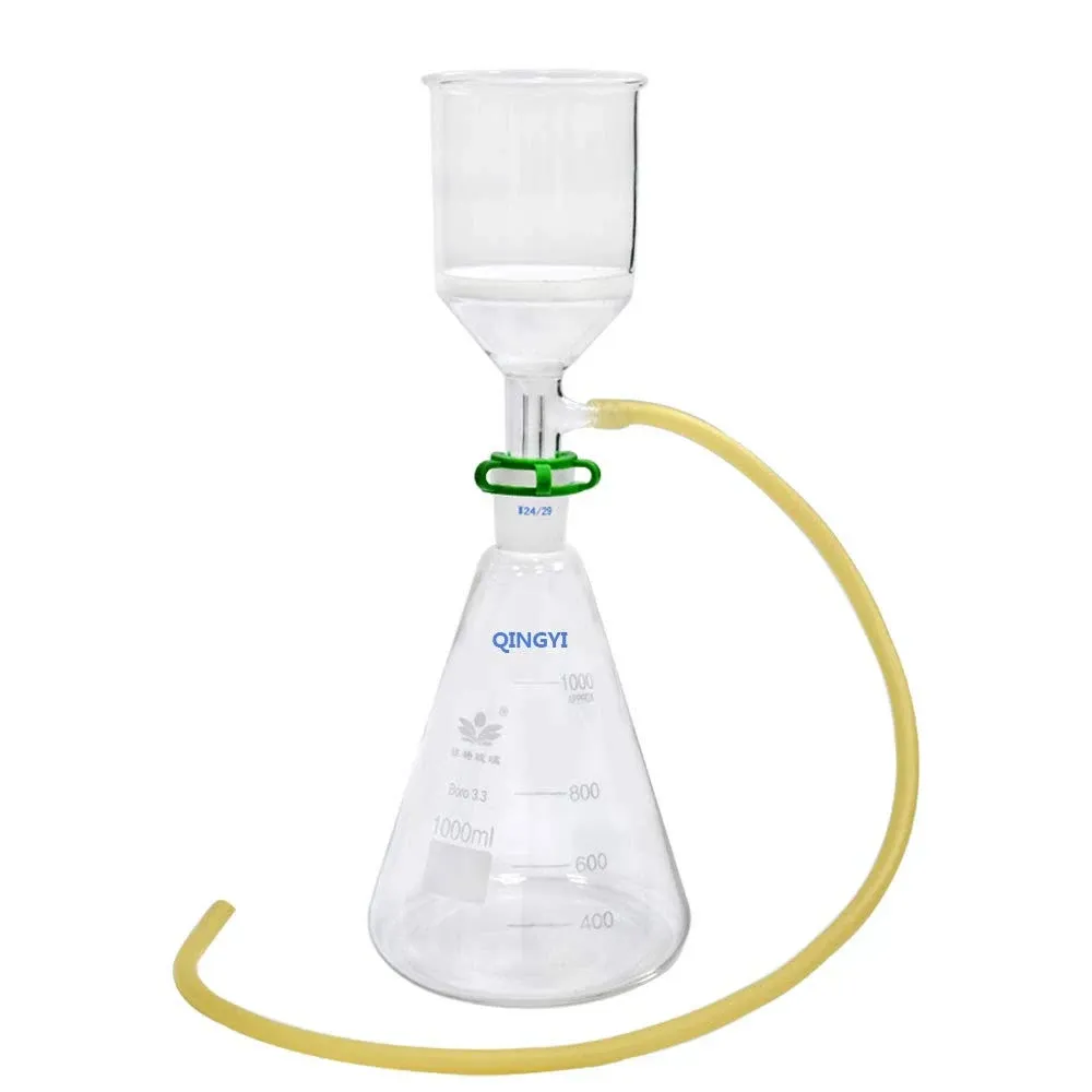 Qingyi Glass Vacuum Suction Filter with 1000ml Filter Bottle and 250ml Funnel ...