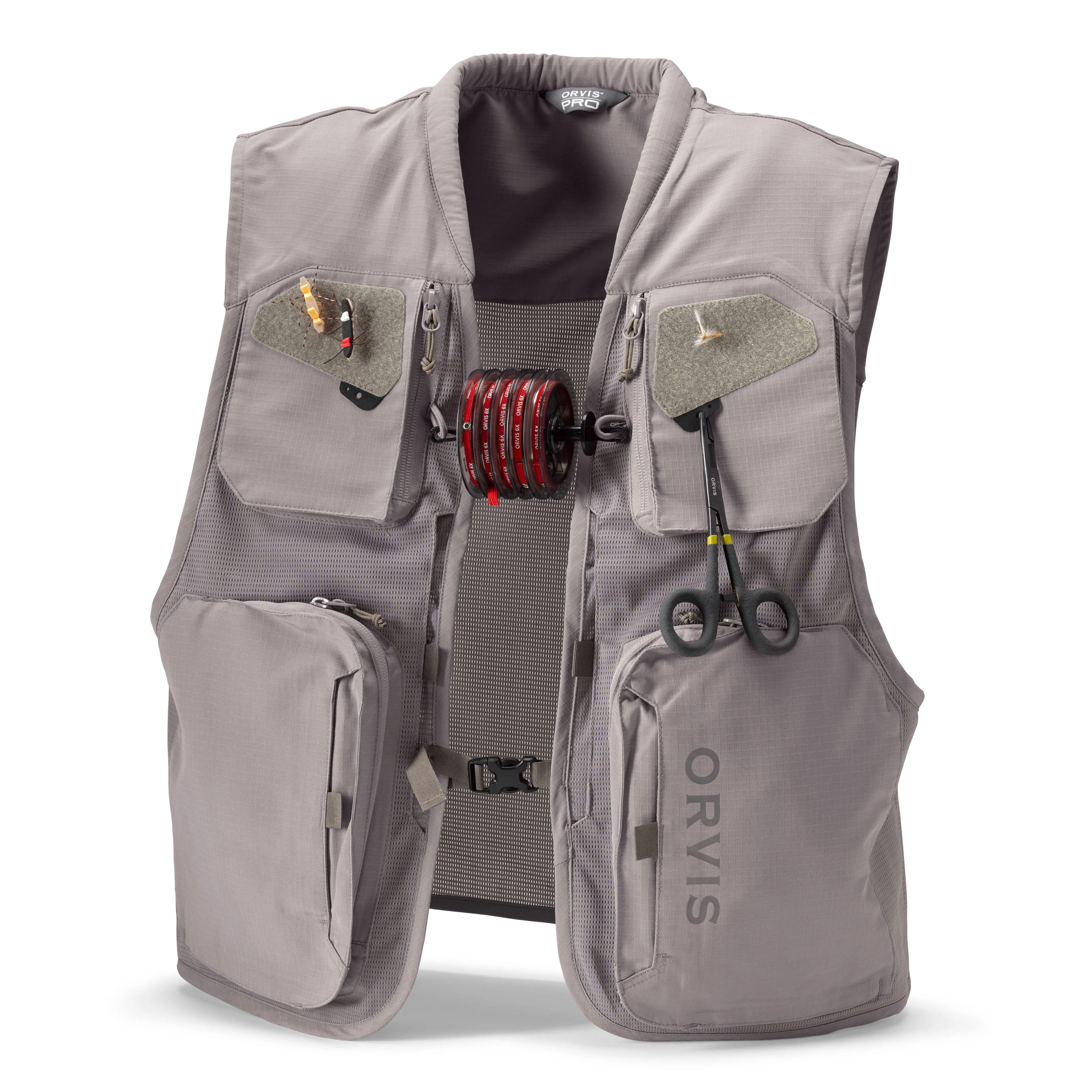 Orvis Clearwater Mesh Fly Fishing Vest - Lightweight Vest with Tool Docks, Tippet Holder Loops, and Fly Drying Patches