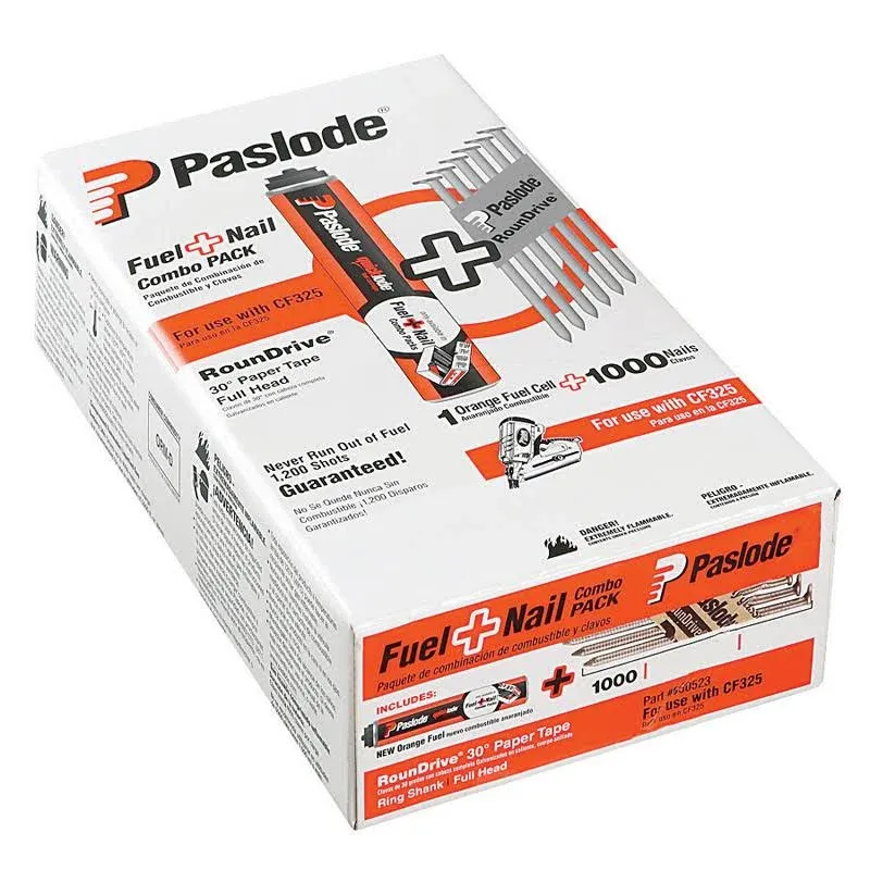 Paslode Fuel + Framing Nails, Brite/Interior, Combo Pack - 1 combo pack