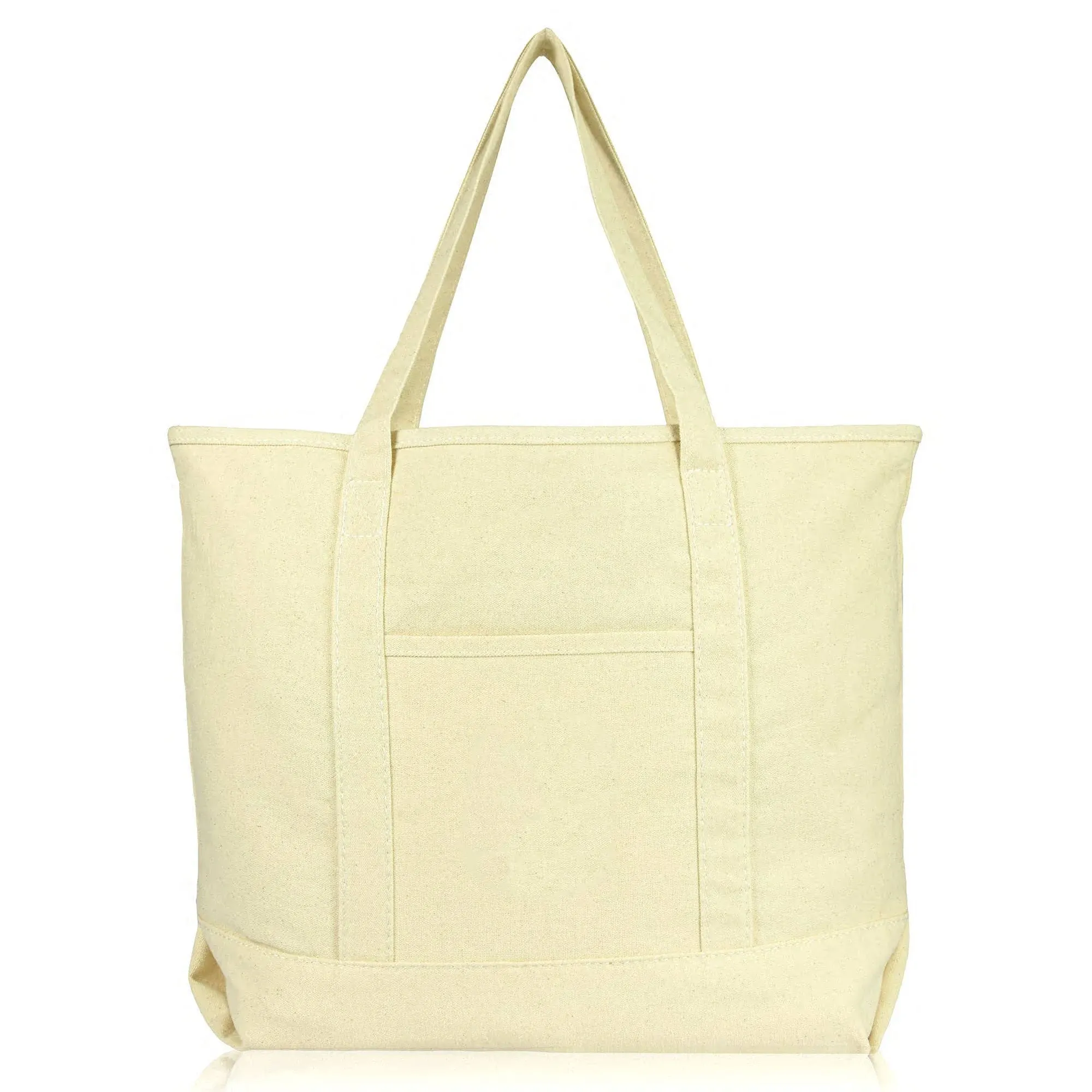 22" Open Top Heavy Duty Deluxe Tote Bag with Outer Pocket