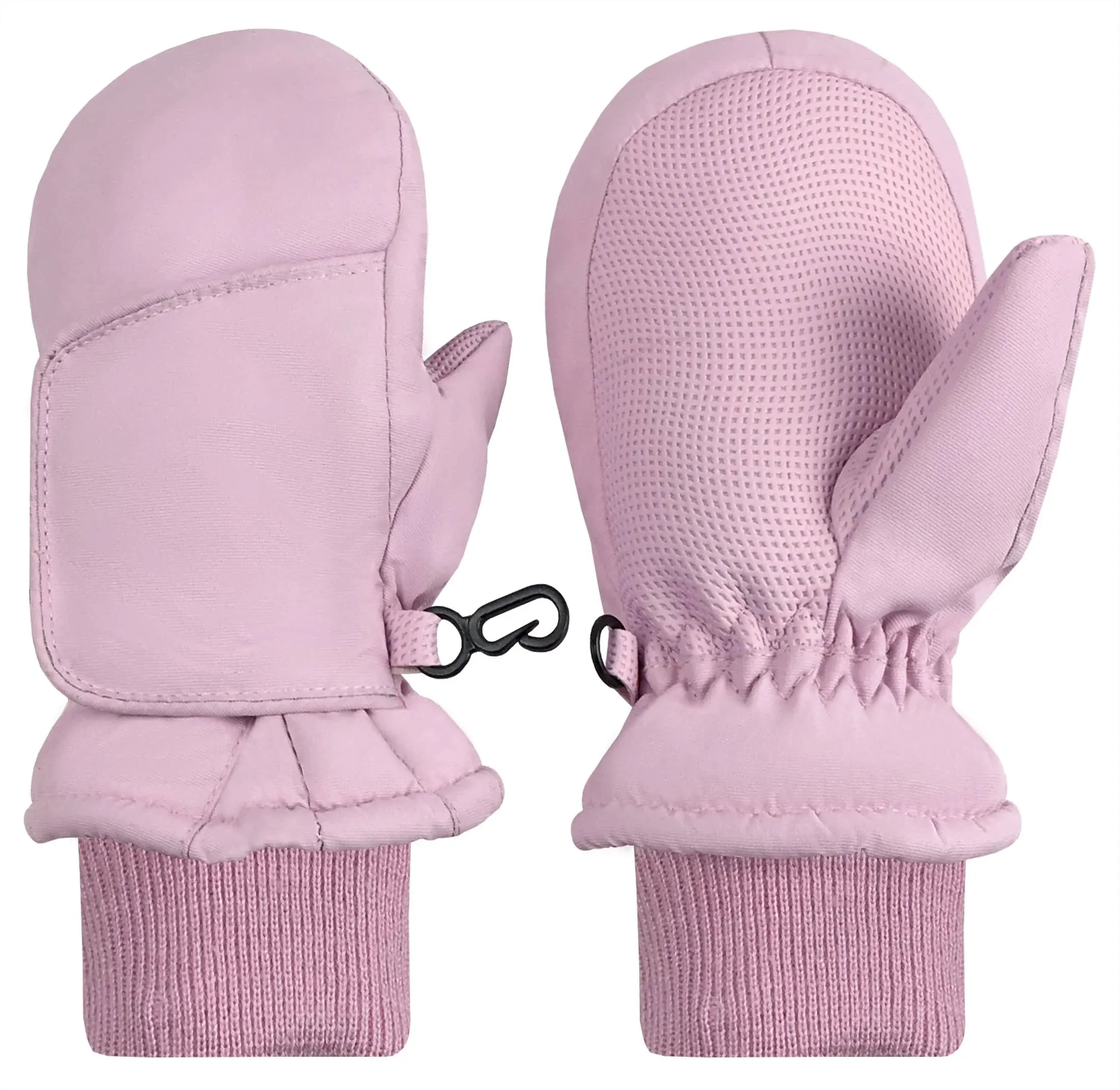 N'ice Caps Kids Waterproof Thinsulate Mittens Winter Snow Easy-on