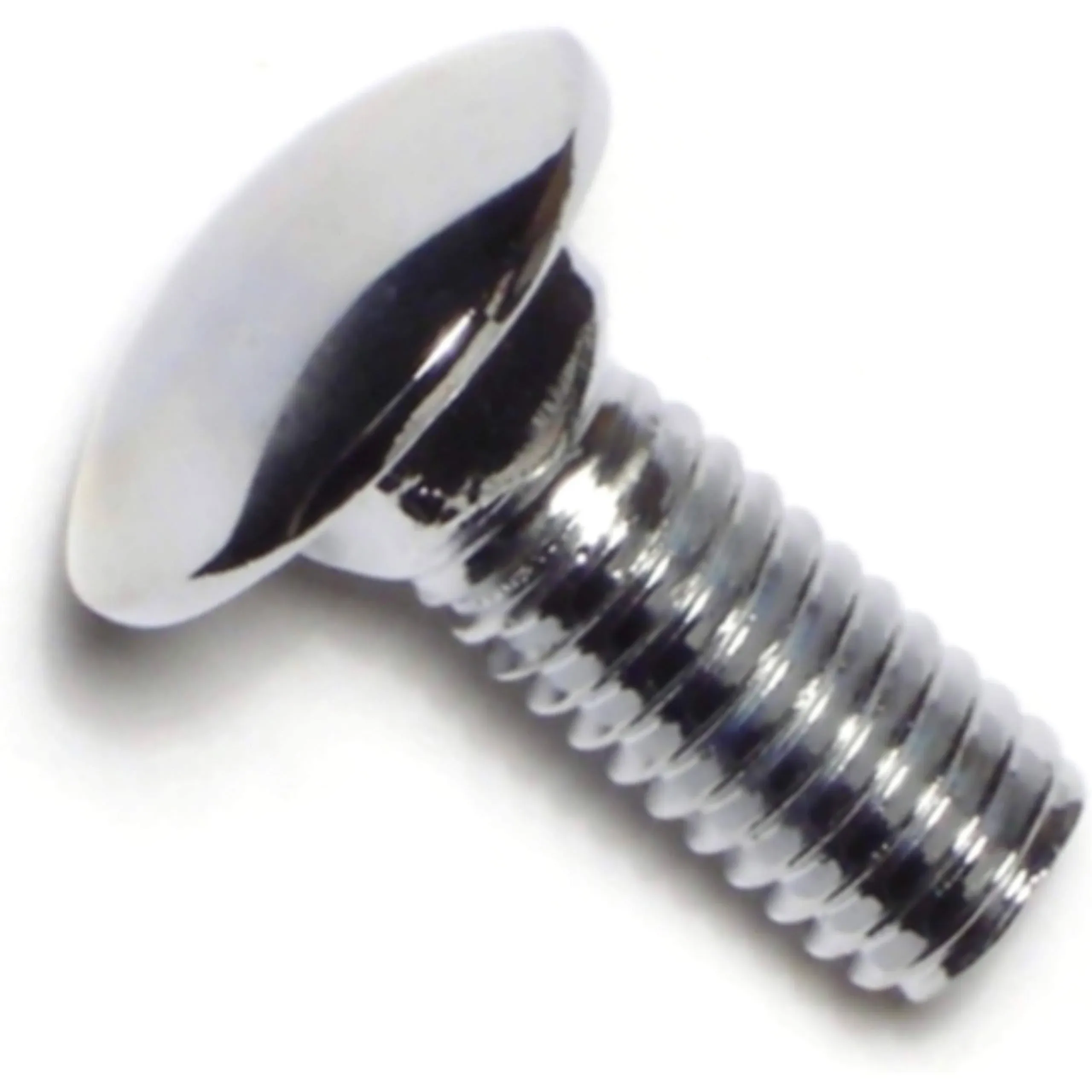 3/8"-16 x 1" Chrome Plated Grade 5 Steel Coarse Thread Carriage Head Bumper Bolts 5PK