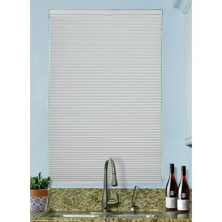 BlindsAvenue Cordless Top Down/Bottom Up Blackout Cellular Honeycomb Shade 9/16 Single Cell White Size: 39 W x 48 H