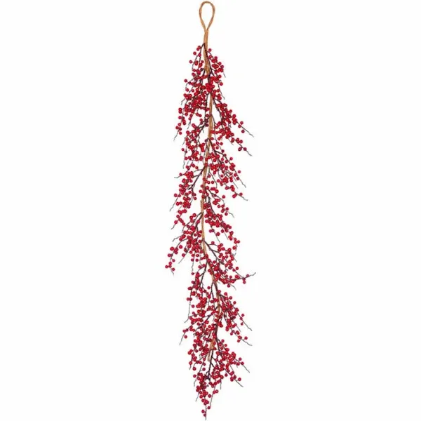 Vickerman 60" Red Wild Outdoor Berry Garland